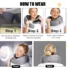 Travel Neck Pillow Memory Foam U-Shaped Adjustable Neck Support Pillow