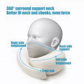 Travel Neck Pillow Memory Foam U-Shaped Adjustable Neck Support Pillow