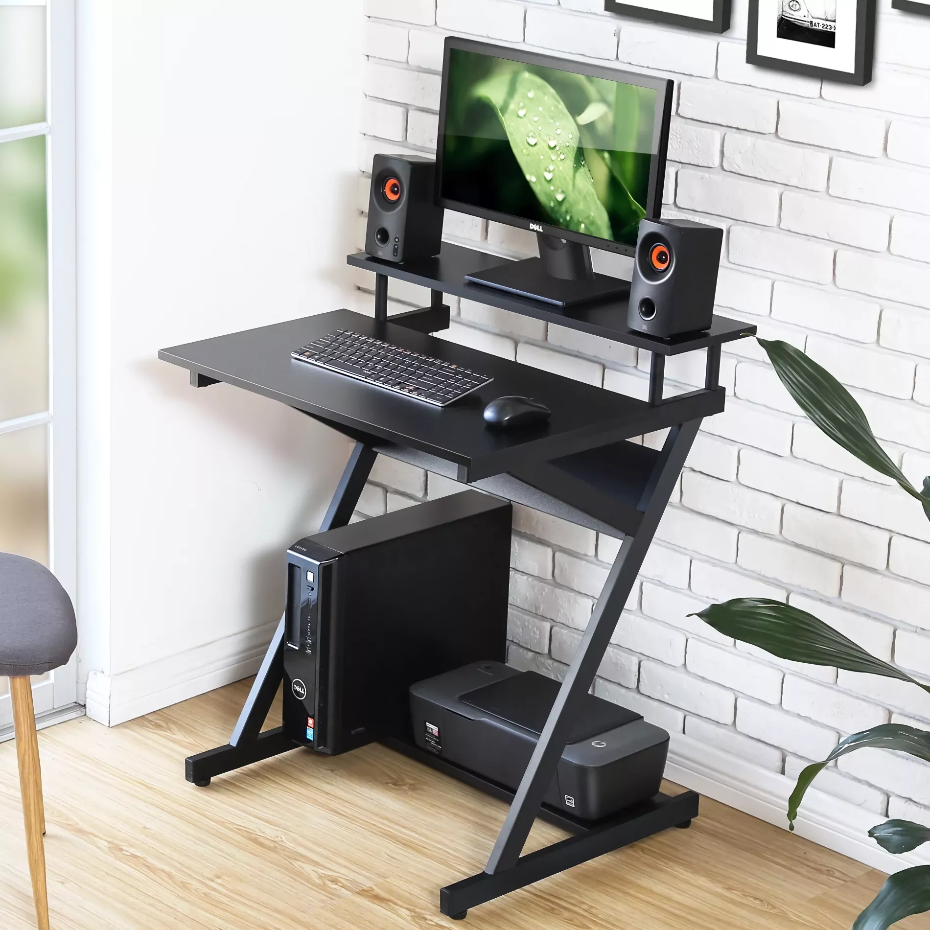 95574-78e31c.webp Compact Modern Z-Shaped Computer Desk with Monitor Shelf for Small Spaces