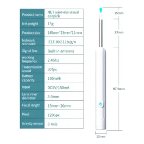 Smart Visual Ear Otoscope Endoscope Wax Removal Tool