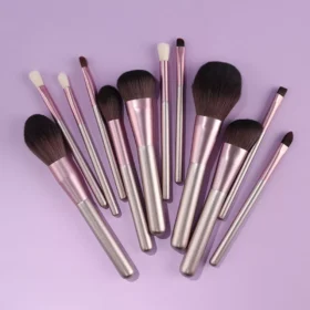12 Pcs Grapes Purple Makeup Brush Set