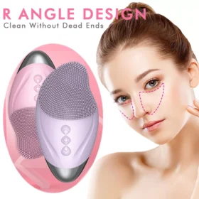 Rechargeable Silicone Face Cleansing Brush with Heating Eye Massage