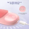 Waterproof Electric Silicone Facial Cleansing Brush with Vibration Massage