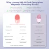 Waterproof Electric Silicone Facial Cleansing Brush with Vibration Massage