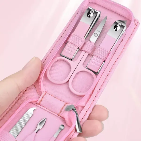 Complete 6-Piece Pink Manicure & Pedicure Set