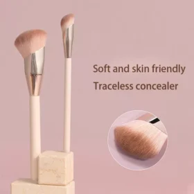 Professional Liquid Foundation and Concealer Makeup Brush Set