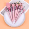 12-Piece Pink Makeup Brush Set for Foundation, Powder, Blush & Eyeshadow