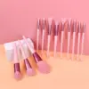 96151-869195.webp 12-Piece Pink Makeup Brush Set for Foundation, Powder, Blush & Eyeshadow