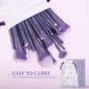 Professional 20pcs Purple Makeup Brush Set