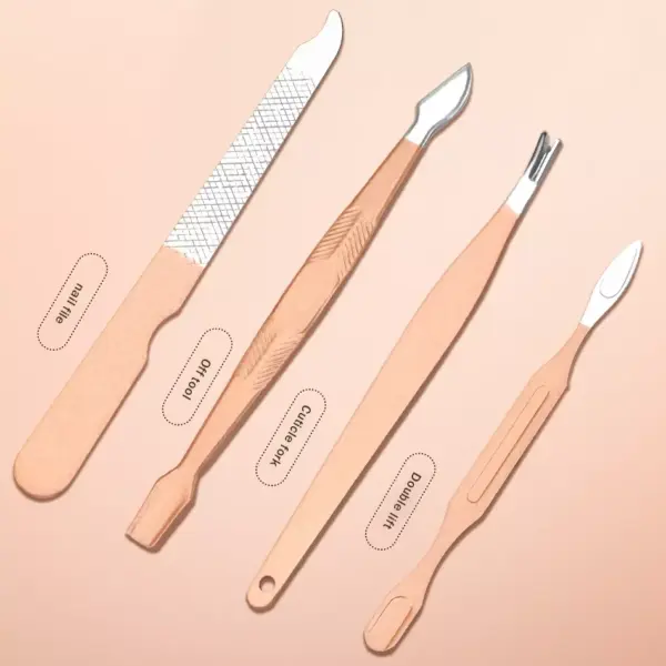 Rose Gold Stainless Steel Nail Art & Grooming Kit