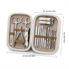 Professional 18-Piece Stainless Steel Nail and Foot Care Set