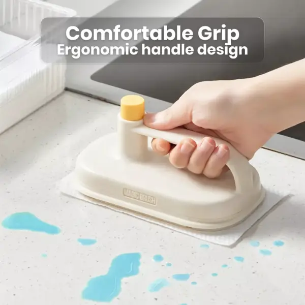 Multi-Use Kitchen & Bathroom Cleaning Sponge Brush with Handle