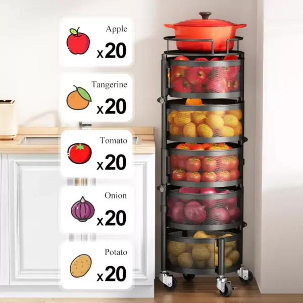 96457-6f1483.webp 5-Tier Rotating Fruit and Vegetable Basket with Metal Lid