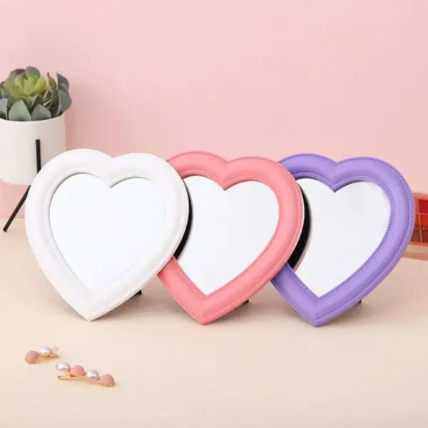 Heart-Shaped Decorative Wall & Desk Mirror for Home Decor