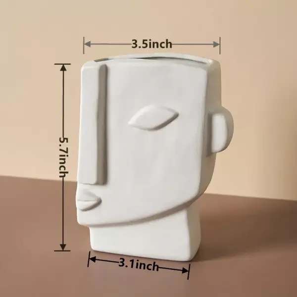 Creative Nordic Ceramic Face Vase