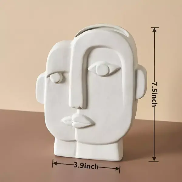 Creative Nordic Ceramic Face Vase