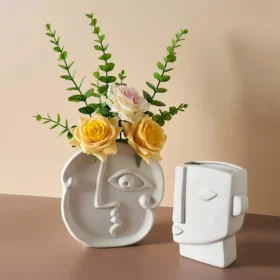 Creative Nordic Ceramic Face Vase