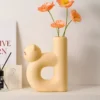 96494-421e6c.webp Charming Cat Letter D-Shaped Resin Vase
