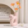 96494-b17758.webp Charming Cat Letter D-Shaped Resin Vase