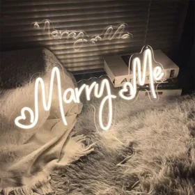 LED Neon "Marry Me" Proposal & Wedding Decor Light Sign