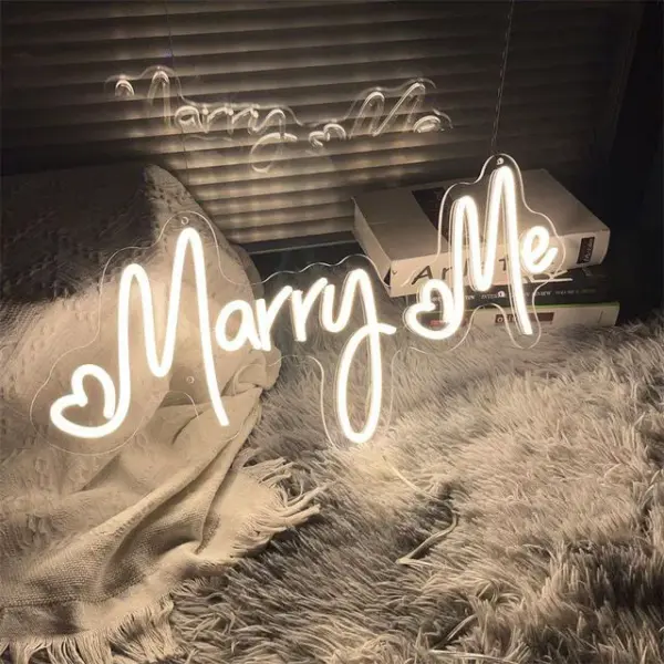 LED Neon "Marry Me" Proposal & Wedding Decor Light Sign