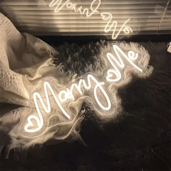 LED Neon "Marry Me" Proposal & Wedding Decor Light Sign