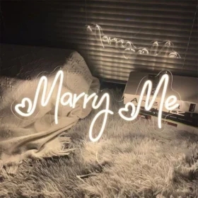 LED Neon "Marry Me" Proposal & Wedding Decor Light Sign