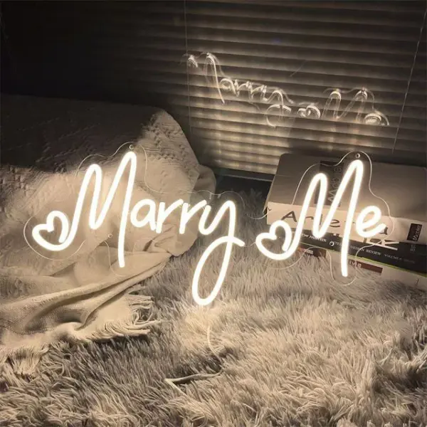 LED Neon "Marry Me" Proposal & Wedding Decor Light Sign