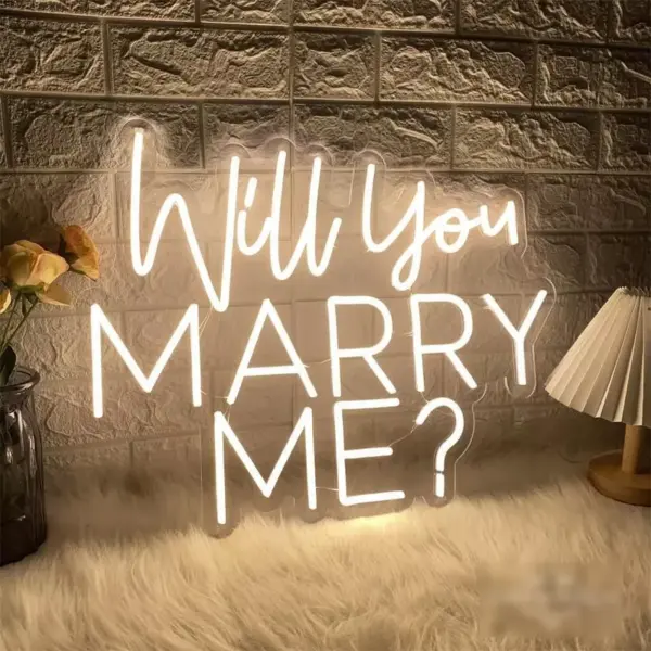 LED Neon "Will You Marry Me?" Sign