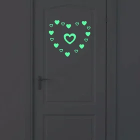 Glow-in-the-Dark Heart Wall Stickers