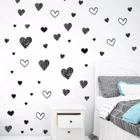 96785-1c47bd.webp Modern Black Heart Wall Decals