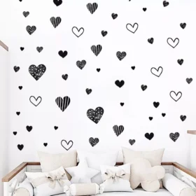 96785-371a2c.webp Modern Black Heart Wall Decals