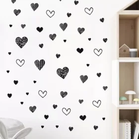 96785-aeafe7.webp Modern Black Heart Wall Decals