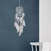 Heart-Shaped Dream Catcher with Feathers & Beads