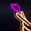 96787-a60550.webp USB Powered Heart & Finger Neon Sign Light for Romantic Decor