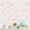 Pink Heart Wall Decals Set
