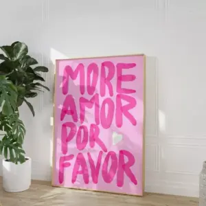 96804-bda9f9.webp Colorful "More Amor Por Favor" Canvas Wall Art