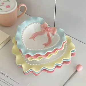 96805-2c6c34.webp Cute Ceramic Wavy Edge Tray for Jewelry & Breakfast