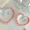 Cute Ceramic Wavy Edge Tray for Jewelry & Breakfast
