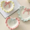 Cute Ceramic Wavy Edge Tray for Jewelry & Breakfast