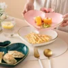Heart-Shaped Ceramic Plate for Western Cuisine & Desserts