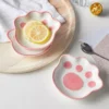 Cute Cat's Paw Ceramic Dessert Plate