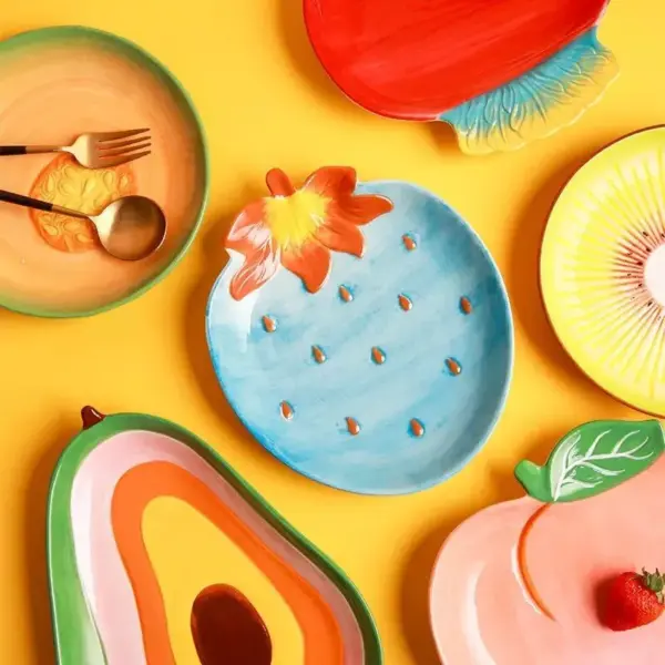 Creative Ceramic Fruit-Shaped Salad Plate