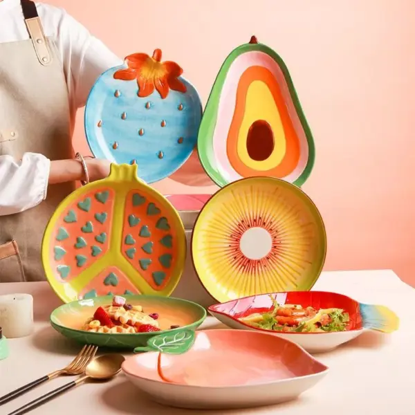 Creative Ceramic Fruit-Shaped Salad Plate