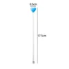 Colorful Heart-Shaped Glass Stirring Rod for Drinks & Decor