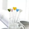 Colorful Heart-Shaped Glass Stirring Rod for Drinks & Decor