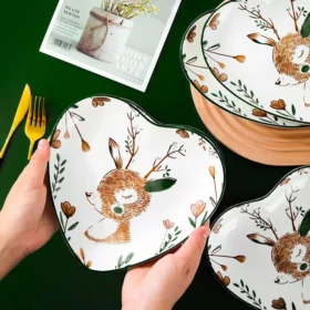 96869-34d336.webp Charming Heart-Shaped Ceramic Plate for Romantic Dining & Dessert Presentation