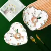 Charming Heart-Shaped Ceramic Plate for Romantic Dining & Dessert Presentation