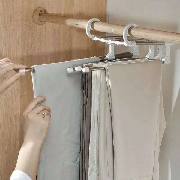 Adjustable 5-in-1 Stainless Steel Pants Hanger