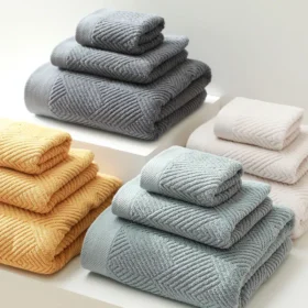 3-Piece Soft Cotton Bath Towel Set